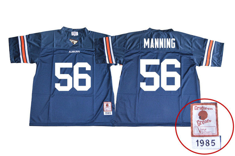 1985 Throwback Youth #56 Tashawn Manning Auburn Tigers College Football Jerseys Sale-Navy - Click Image to Close
